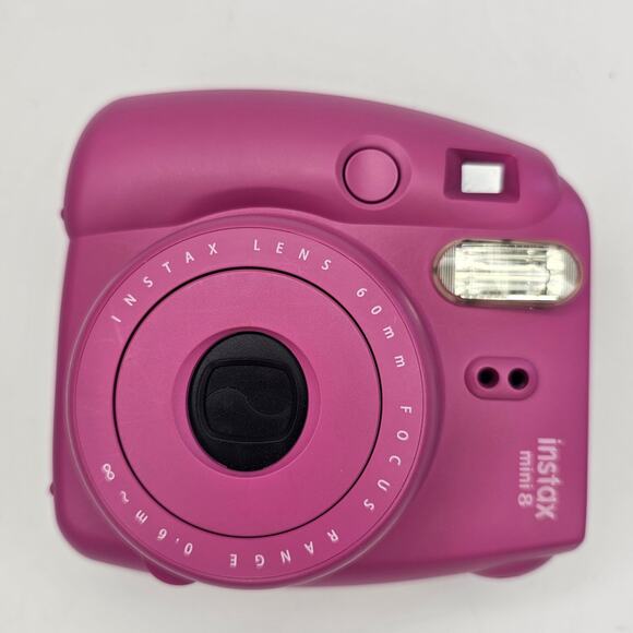 FUJIFILM Instax Mini 8 PINK with Case Instant Film Photo Camera Works Tested - Picture 3 of 6